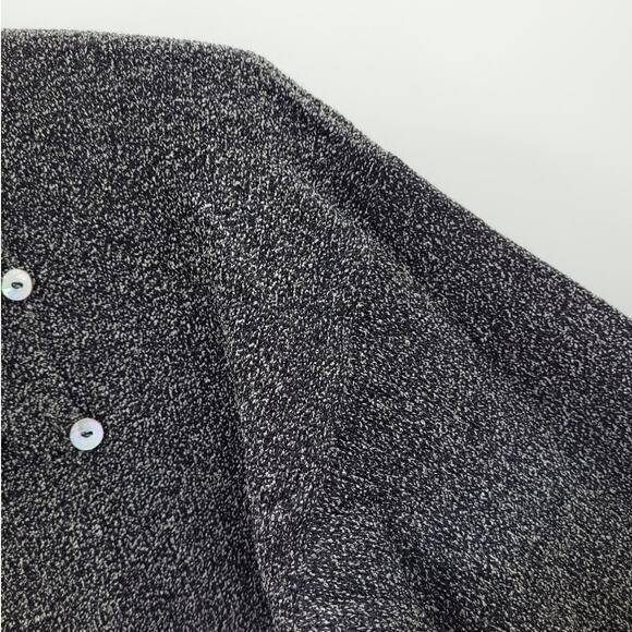 Helen HSU N.Y. Vintage Gray Speckled Knit Button Cowl Neck Lagenlook Sweater - Picture 9 of 11